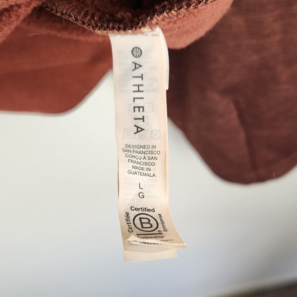 Athleta Maroon Altitude Polartec Half Zip Sweatshirt sz L - Picture 11 of 13